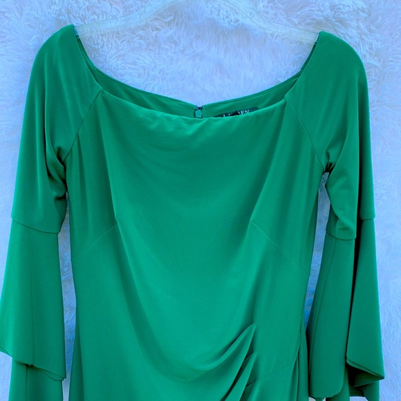 elegant emerald green dress One Shoulder Evening SS201 – Sharon Said First Communion Girl Collection 2301 Size:FR44 - US12 - UK16